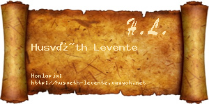 Husvéth Levente névjegykártya
